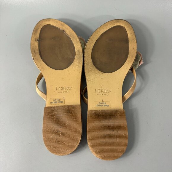 J Crew Made in Italy Suede/Leather Flip-flop Sandals, Size 5 - Picture 11 of 14